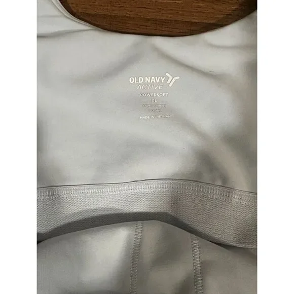 Old Navy Active PowerSoft Longline Sports Bra, Blue Floral XL EUC - Picture 4 of 6